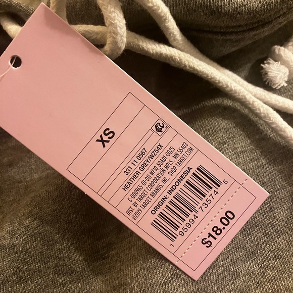 Grey Cropped Hoodie Sweatshirt - Picture 6 of 9